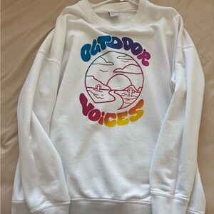 Outdoor Voices White Sweatshirt size large
